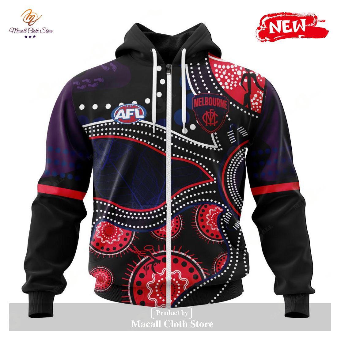 Personalized AFL Melbourne Football Club – Specialized Indigenous Concepts Hoodie Sweatshirt 3D