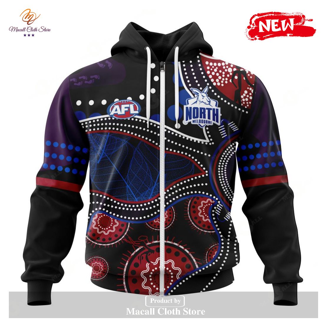 Personalized AFL North Melbourne Football Club – Specialized Indigenous Concepts Hoodie Sweatshirt 3D