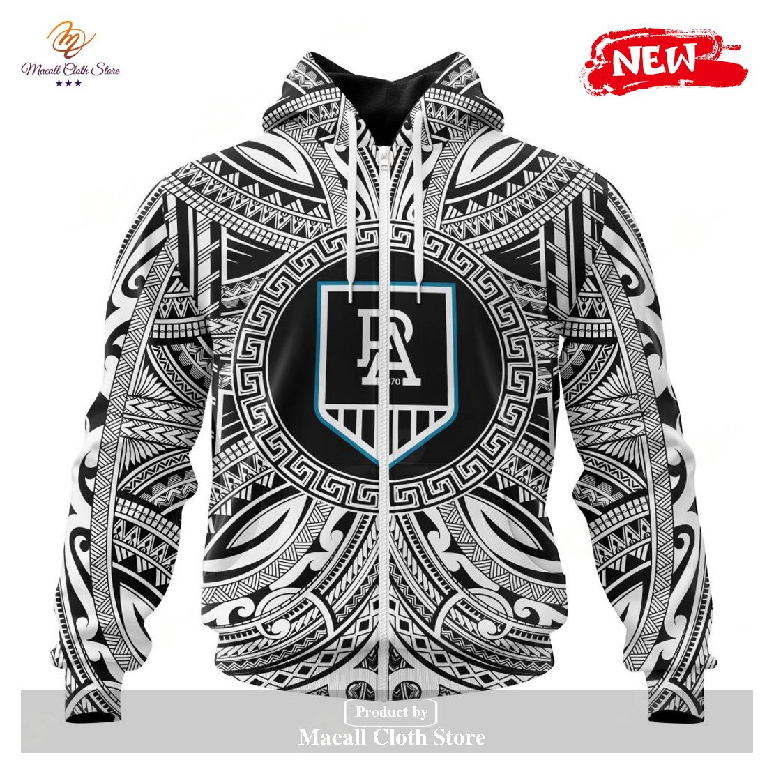 Personalized AFL Port Adelaide Football Club Polynesian Concept Kits Hoodie Sweatshirt 3D