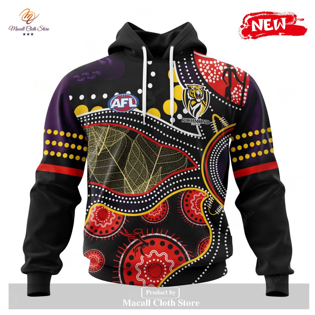 Personalized AFL Richmond – Specialized Indigenous Concepts Hoodie Sweatshirt 3D