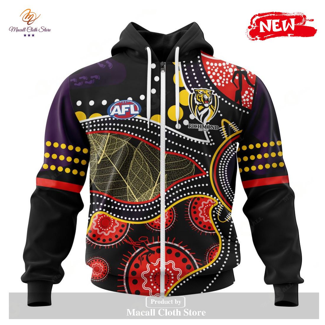 Personalized AFL Richmond – Specialized Indigenous Concepts Hoodie Sweatshirt 3D