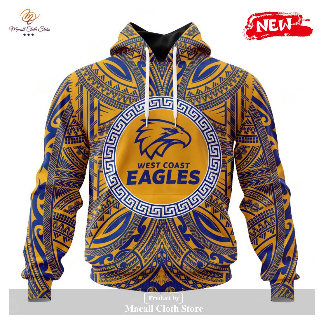 Personalized AFL West Coast Eagles Polynesian Concept Kits Hoodie Sweatshirt 3D Personalized AFL West Coast Eagles Polynesian Concept Kits Hoodie Sweatshirt 3D