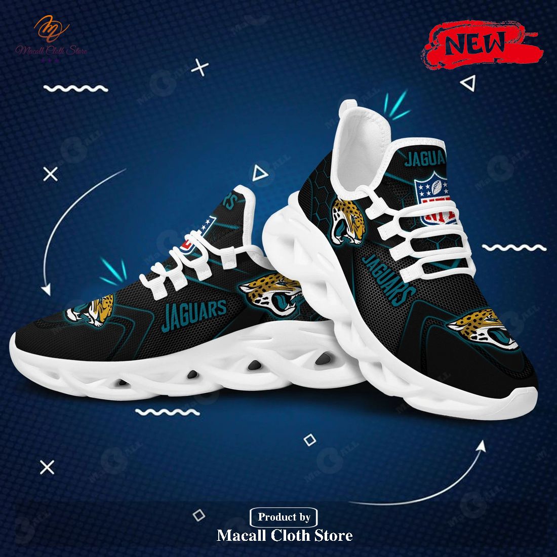 Jacksonville Jaguars Running Sports Shoes For Men Women Max Soul Sneaker Shoes