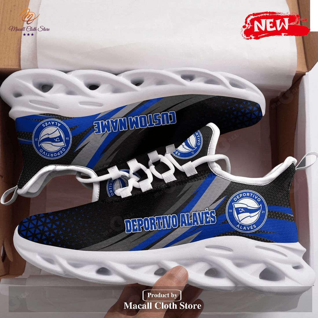 Personalized Name Deportivo Alav Triangle Running Sports Shoes For Men Women Football Fan Max Soul Sneaker Shoes