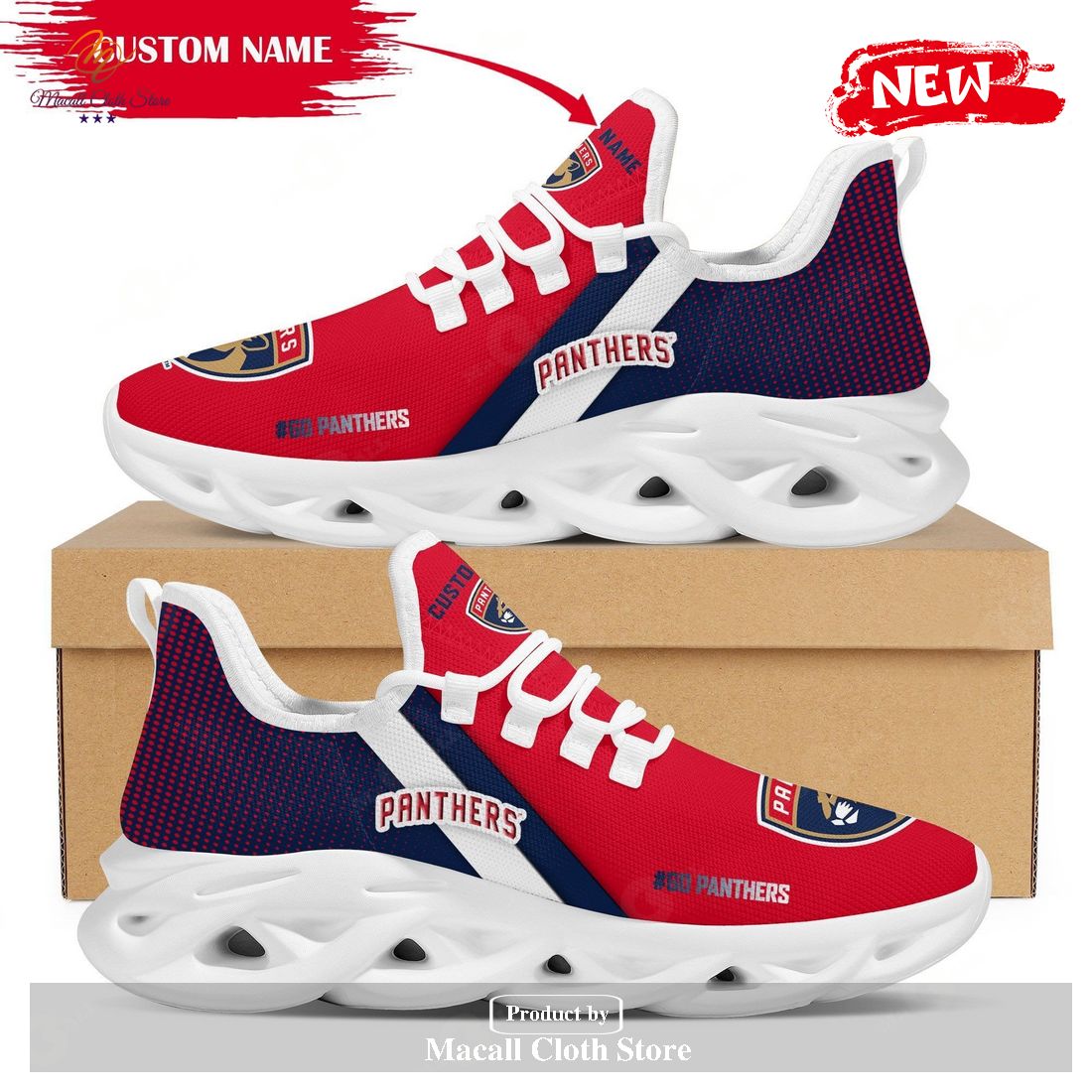 Personalized Name Florida Panthers Running Sports Shoes For Men Women ...