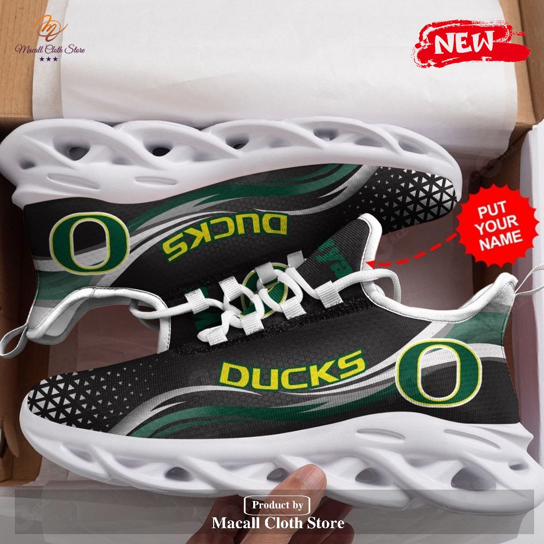 Personalized Name Oregon Ducks Running Sports Shoes For Men Women This Season Max Soul Sneaker Shoes