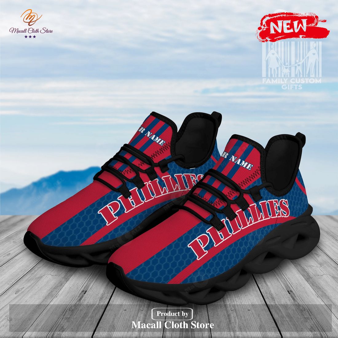 Personalized Name Philadelphia Phillies Running Sport Shoes for Men Women Max Soul Sneaker Shoes