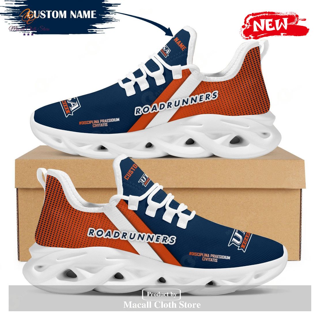 Personalized Name UTSA Roadrunners Running Sports Shoes For Men Women Max Soul Sneaker Shoes Personalized Name UTSA Roadrunners Running Sports Shoes For Men Women Max Soul Sneaker Shoes