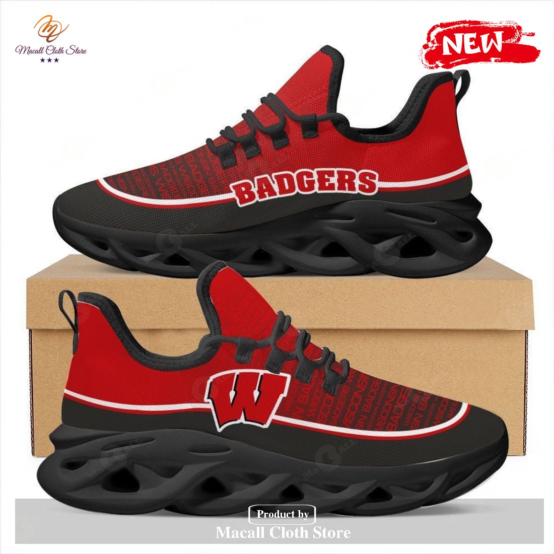 Wisconsin Badgers Running Sports Shoes For Men Women Max Soul Sneaker Shoes Wisconsin Badgers Running Sports Shoes For Men Women Max Soul Sneaker Shoes