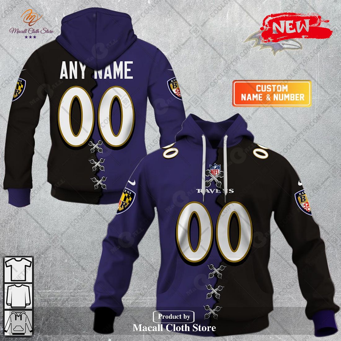 Personalized NFL Baltimore Ravens Mix Jersey Special Design Hoodie Sweatshirt 3D Personalized NFL Baltimore Ravens Mix Jersey Special Design Hoodie Sweatshirt 3D