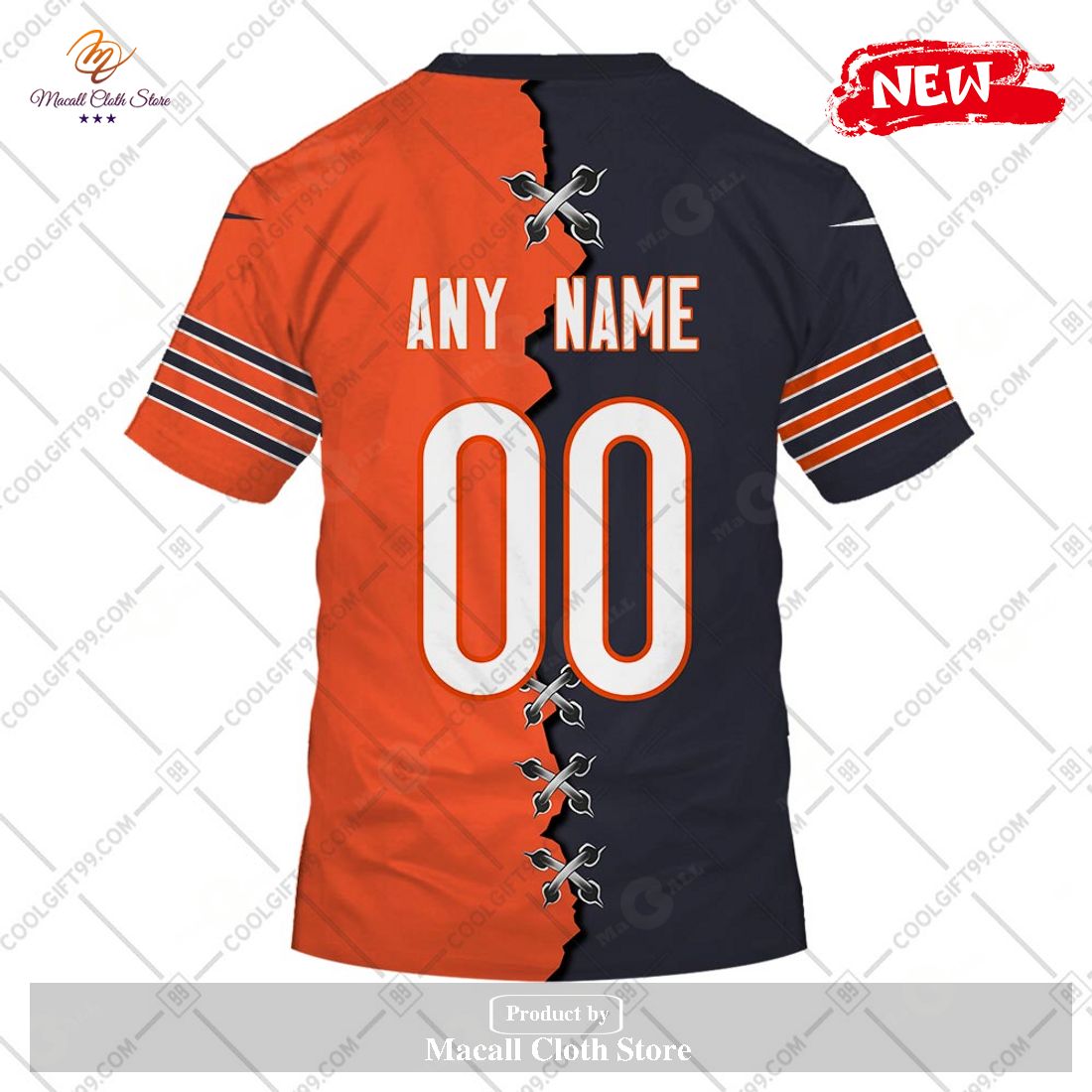 Personalized Name Chicago Bears NFL Unique Gifts Number 3D