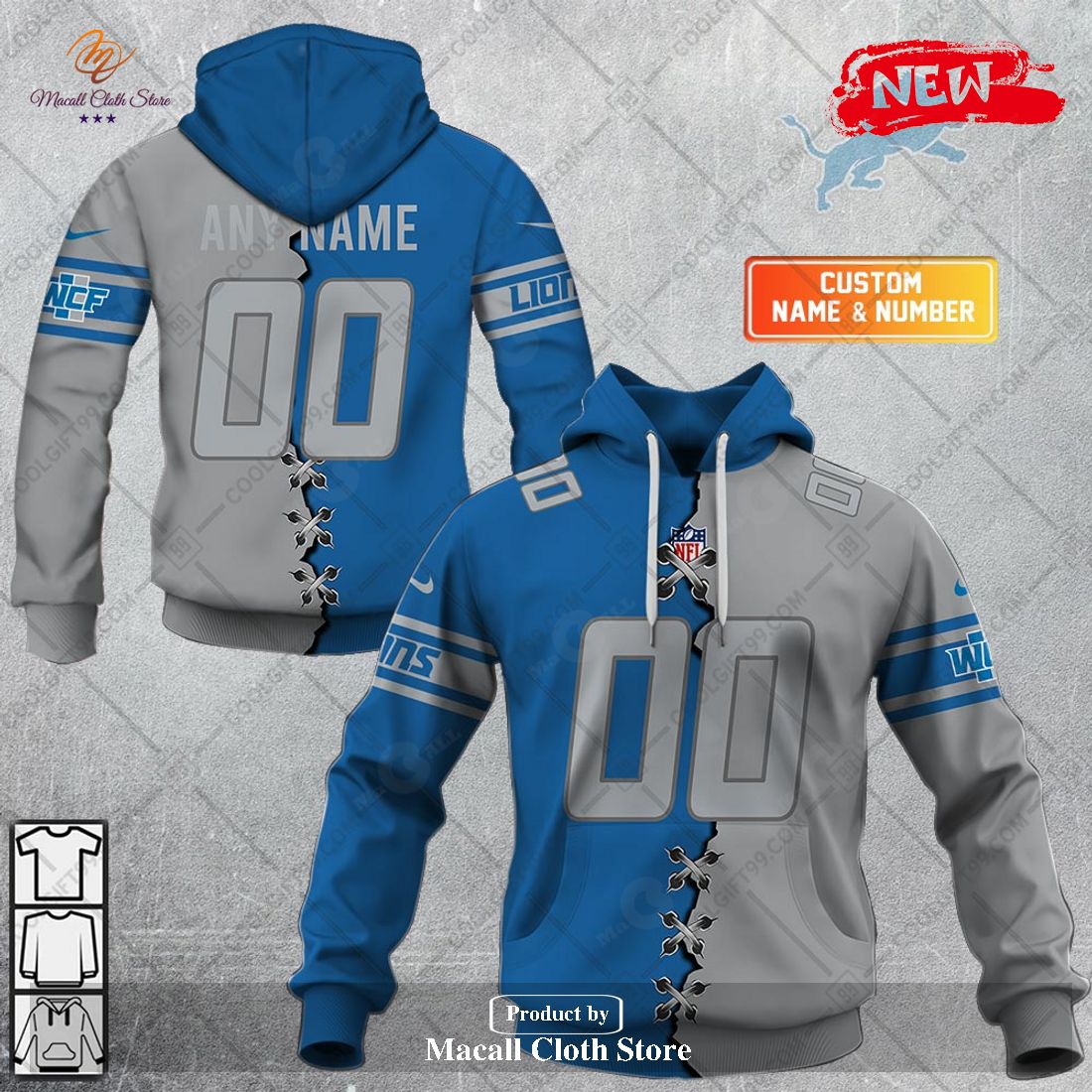 PREMIUM NFL Detroit Lions Special Firefighter Uniform Design Hoodie