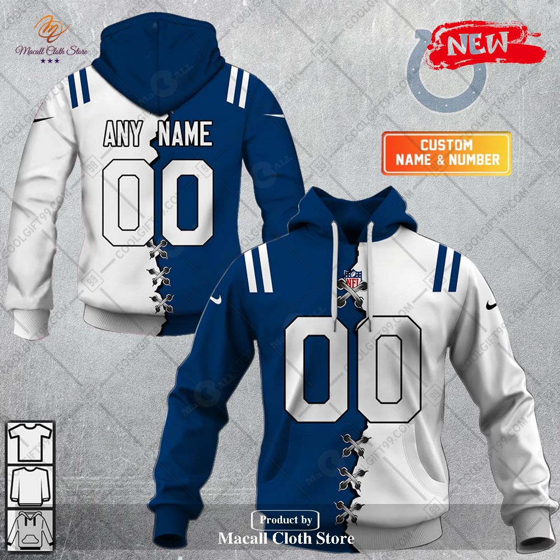 Personalized NFL Indianapolis Colts Mix Jersey Special Design Hoodie Sweatshirt 3D Personalized NFL Indianapolis Colts Mix Jersey Special Design Hoodie Sweatshirt 3D