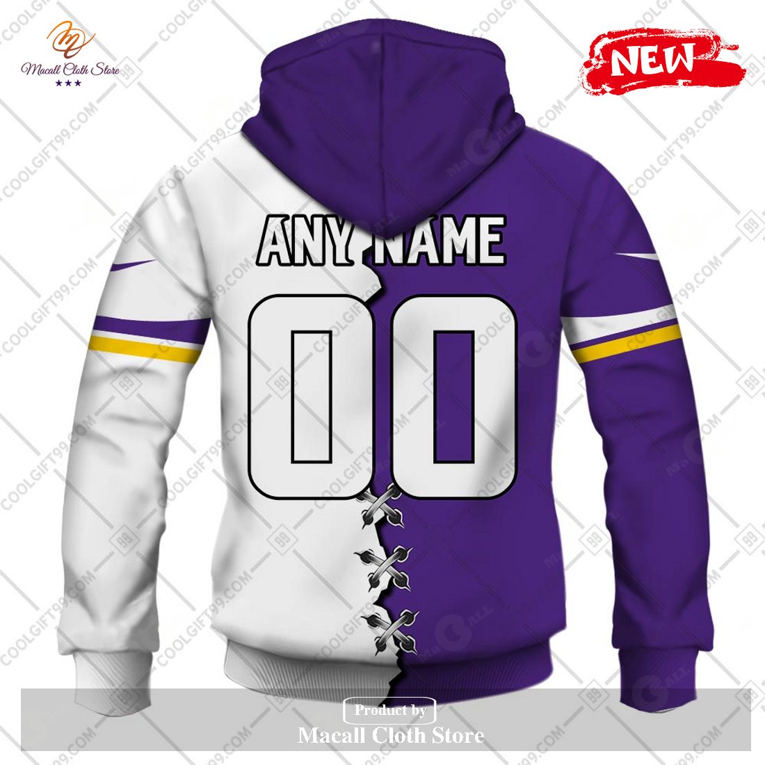 Personalized NFL Minnesota Vikings Mix Jersey Special Design Hoodie Sweatshirt 3D Personalized NFL Minnesota Vikings Mix Jersey Special Design Hoodie Sweatshirt 3D