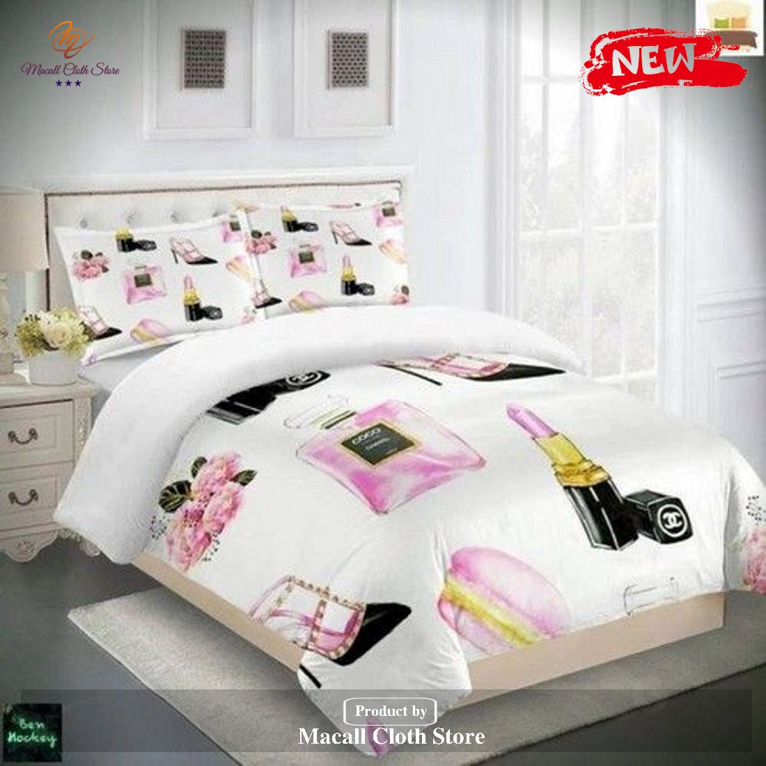 Coco Chanel Luxury Quilt Bedding Sets Luxury Brand For Bedroom - Macall ...