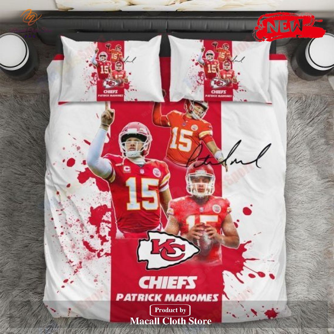 NFL Kansas City Chiefs Quilt Bedding Sets Luxury Brand For Bedroom NFL Kansas City Chiefs Quilt Bedding Sets Luxury Brand For Bedroom
