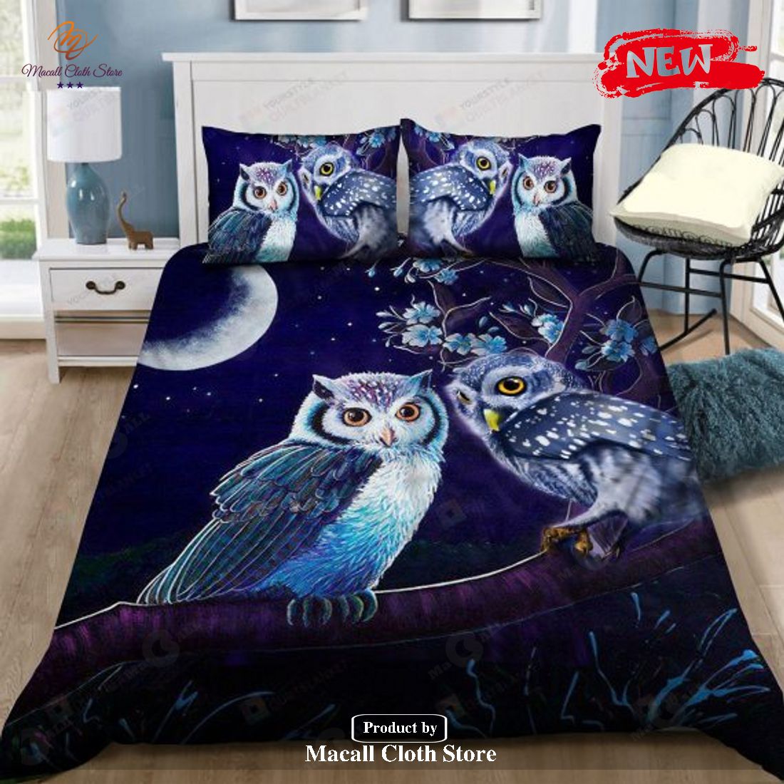 3D Couple Owl At Moon Night Cotton Bed Sheets Spread Comforter Duvet Cover Bedding Sets 3D Couple Owl At Moon Night Cotton Bed Sheets Spread Comforter Duvet Cover Bedding Sets