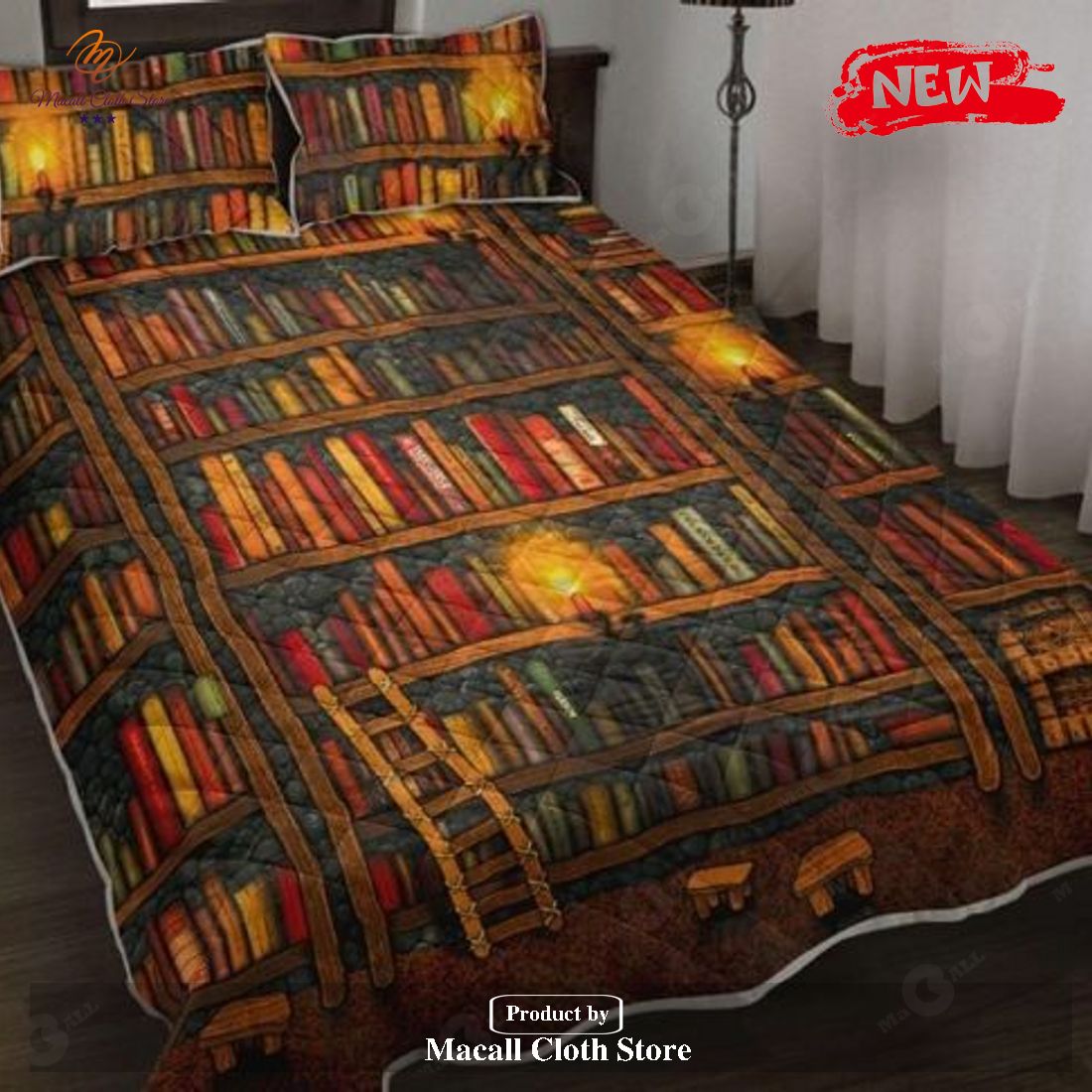Book Lovers Library Duvet Quilt Bedding Set Book Lovers Library Duvet Quilt Bedding Set
