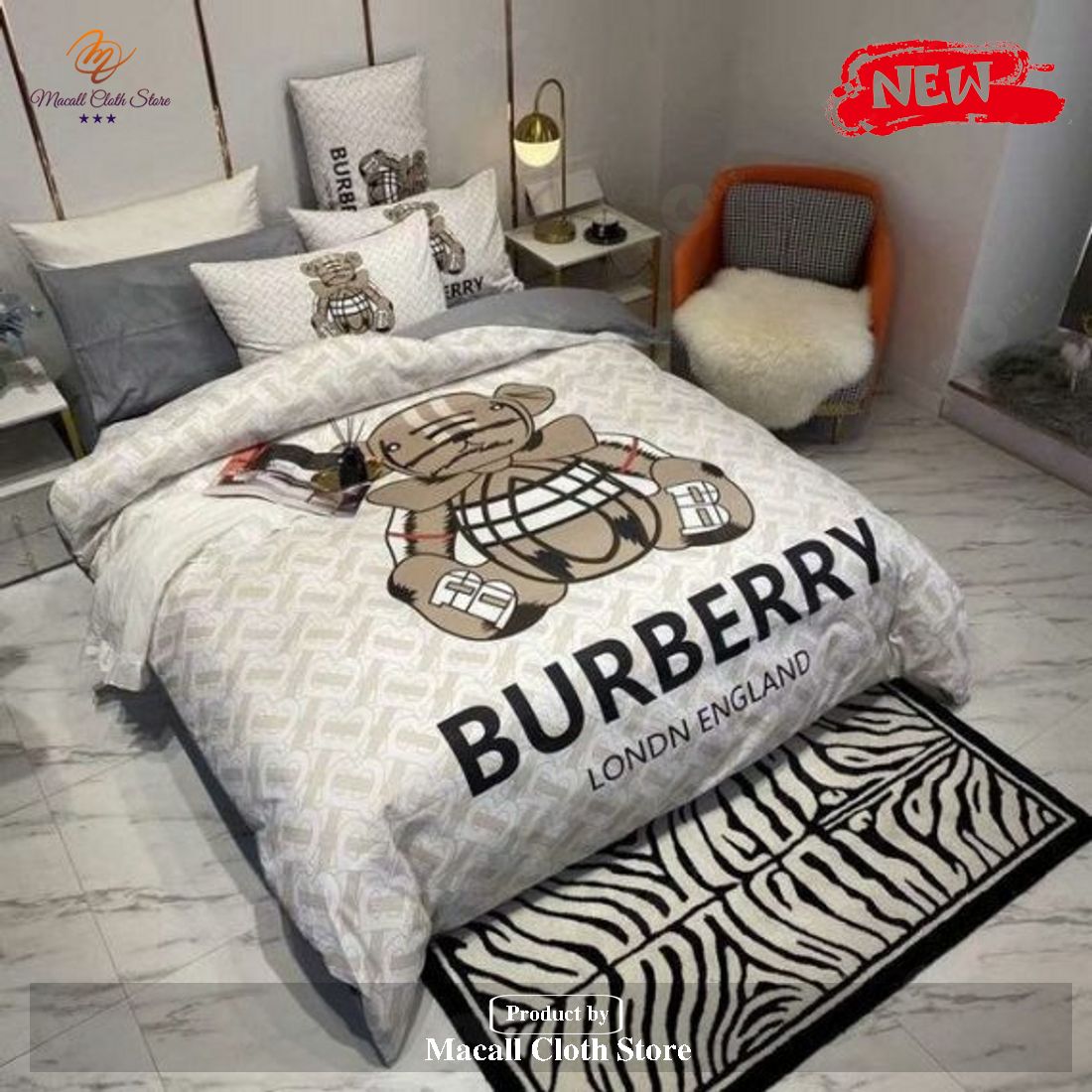Burberry London Luxury Brand Type 02 Bedding Sets Duvet Cover Bedroom