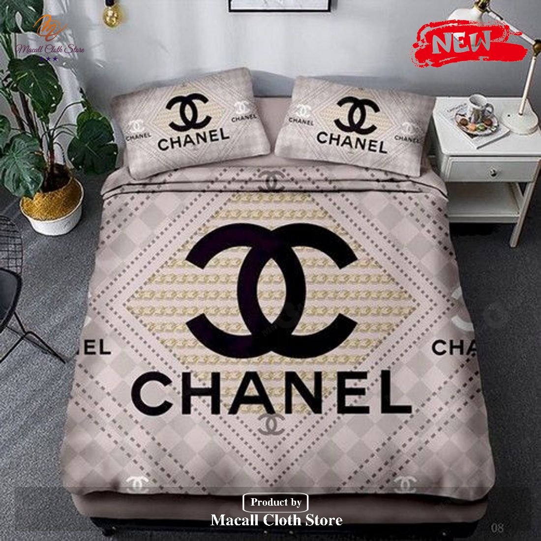 Chanel Luxury 42 Bedding Sets Duvet Cover Bedroom Luxury Brand Bedding Bedroom Macall Cloth