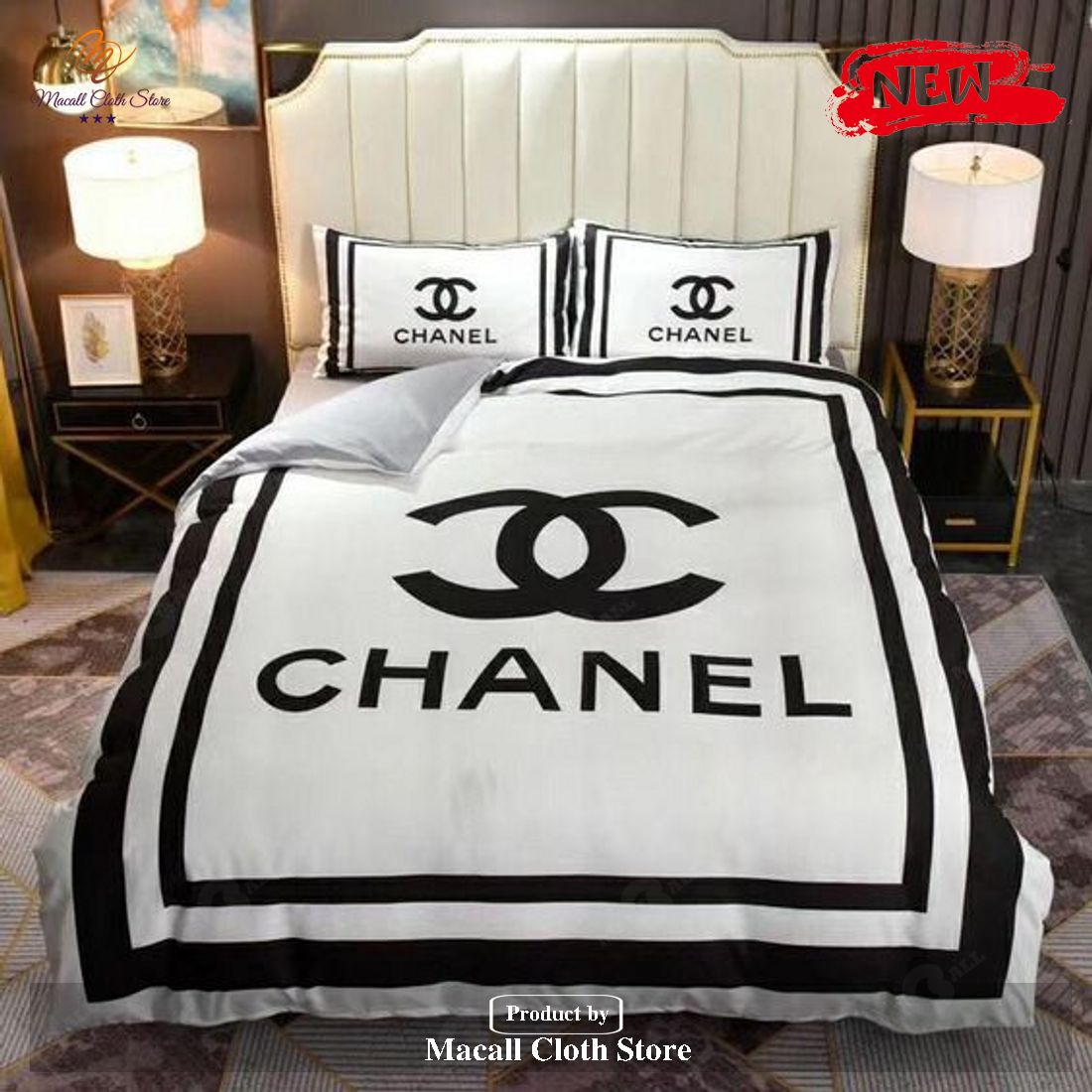 Luxury Chanel Bedding Sets Duvet Cover Luxury Bedding Set Bedroom Set ...