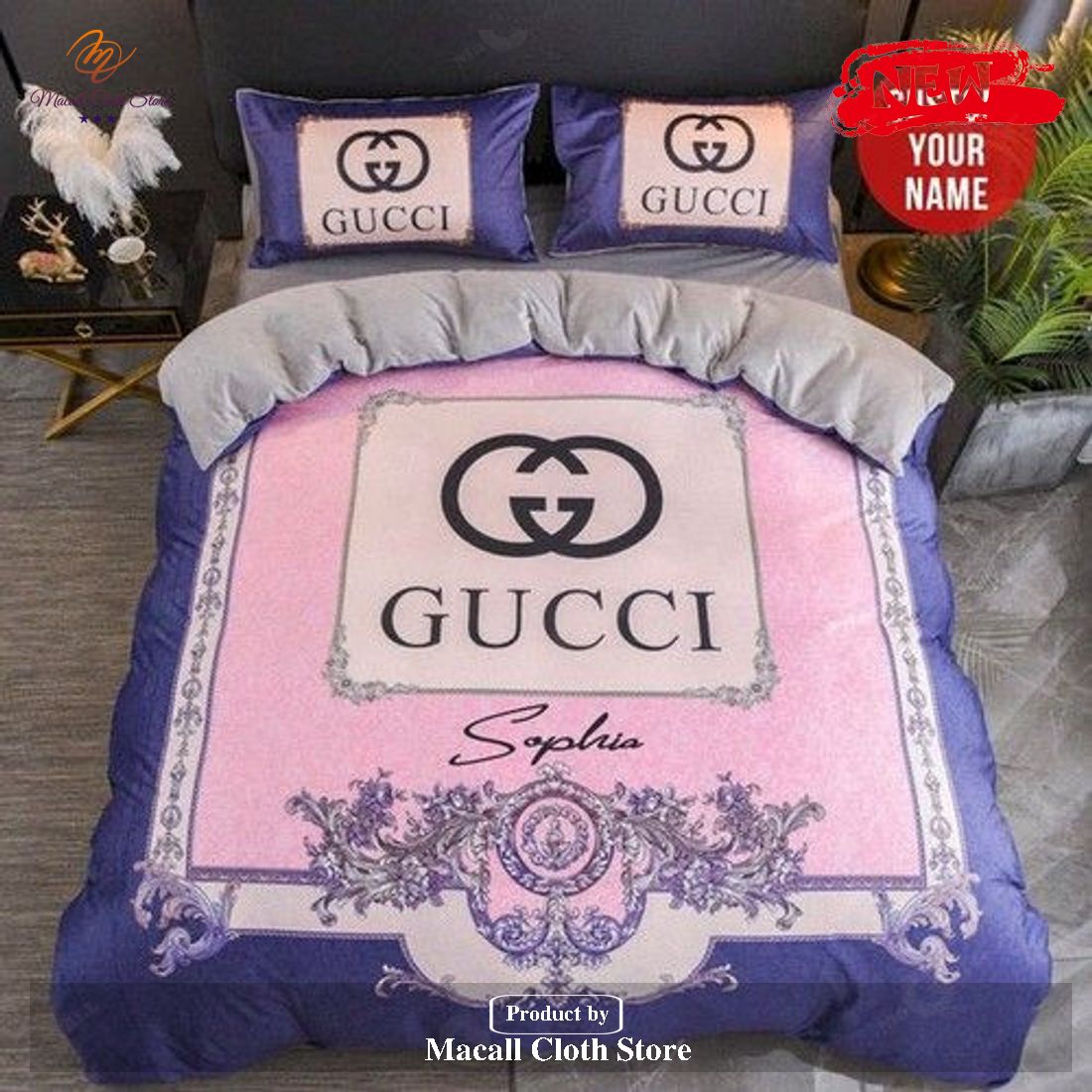 Luxury Gc Gucci 02 Bedding Sets Bedroom Luxury Brand