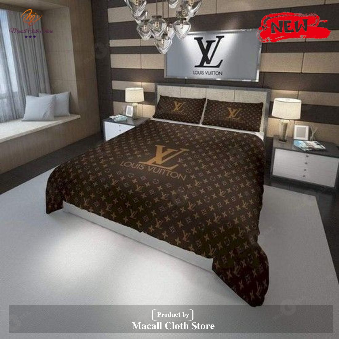 LV 01 Bedding Sets Bedroom Luxury Brand Bedding