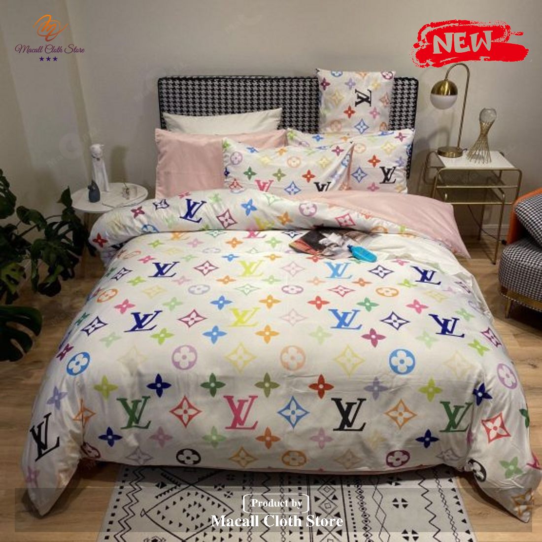 Lv Type 22 Bedding Sets Duvet Cover Lv Bedroom Sets Luxury Brand Bedding