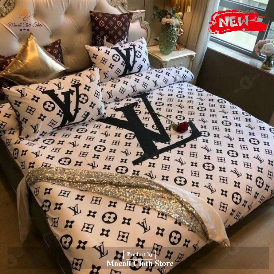 LV Type 44 Bedding Sets LV Luxury Brand Bedding
