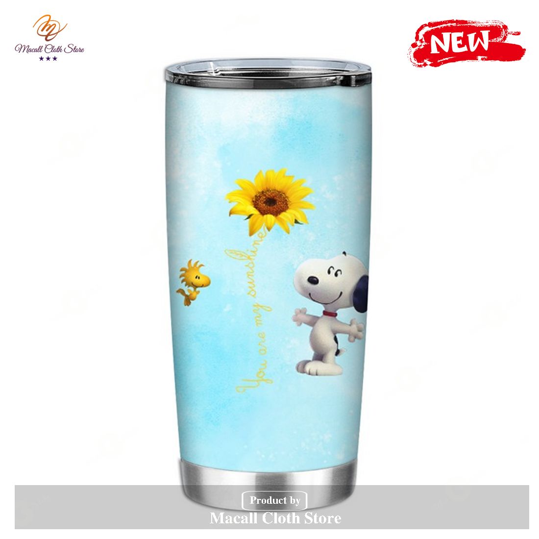 Snoopy And Woodstock – You Are My Sunshine Snoopy Tumbler