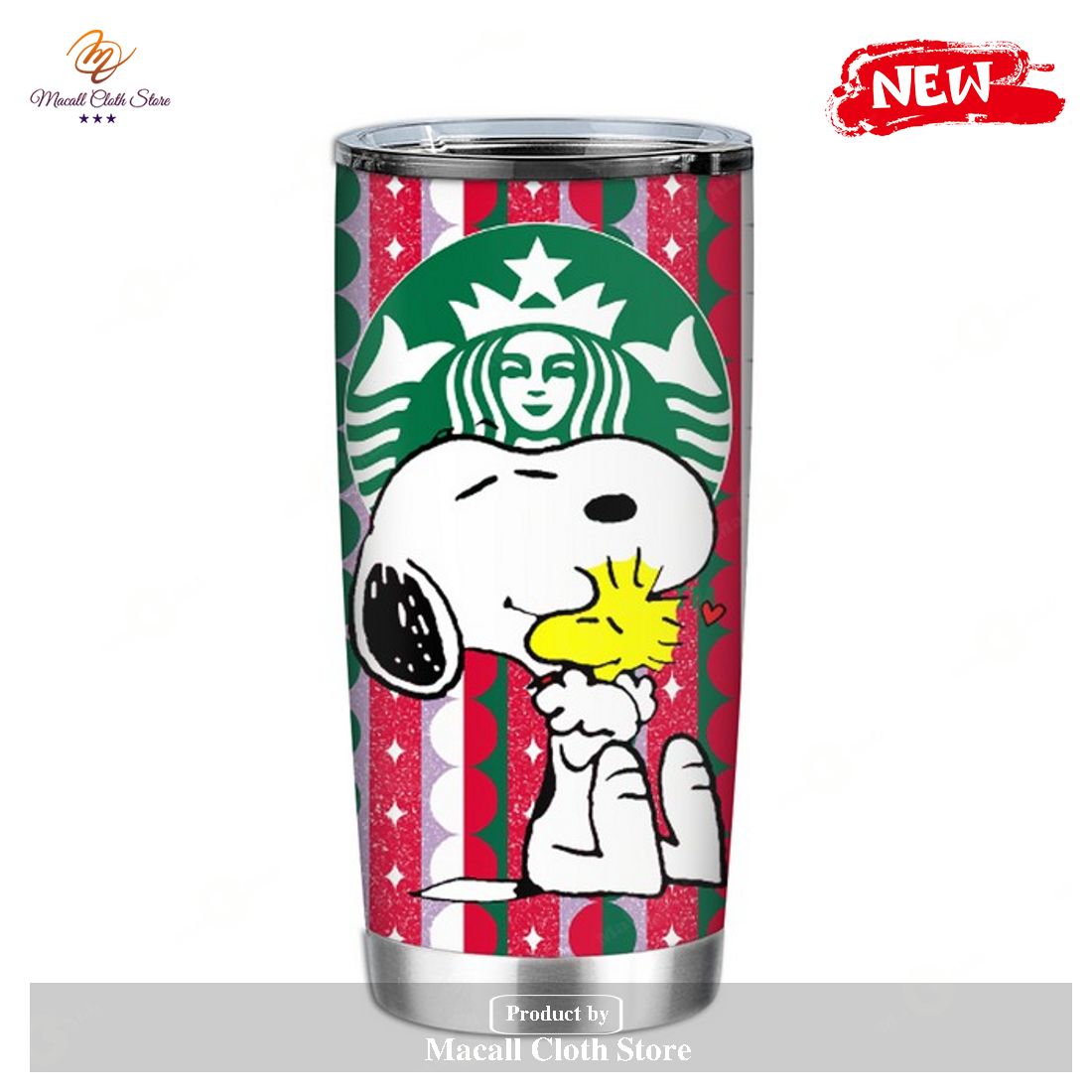 Snoopy Starbucks Coffee Red Design Snoopy Tumbler - Macall Cloth Store ...