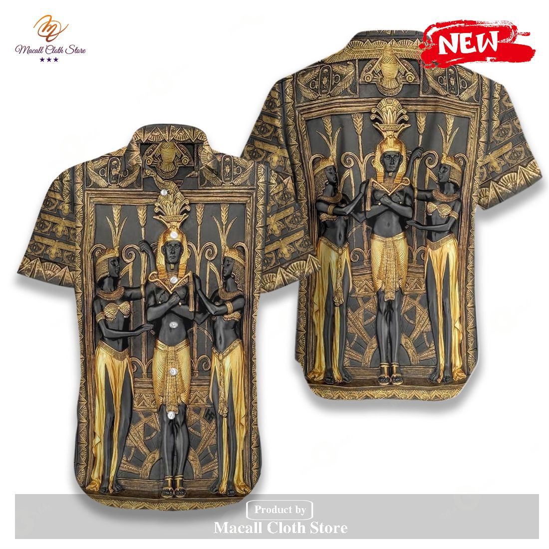 Ancient Egypt Pharaoh Tropical Summer Hawaiian Shirt and Short Ancient Egypt Pharaoh Tropical Summer Hawaiian Shirt and Short
