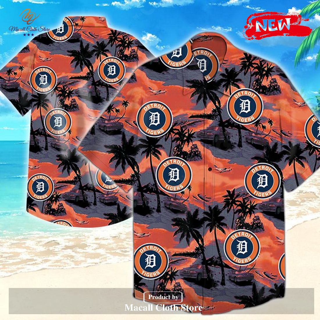 Detroit Tigers MLB Tommy Bahama Tropical Summer Hawaiian Shirt and Short Detroit Tigers MLB Tommy Bahama Tropical Summer Hawaiian Shirt and Short