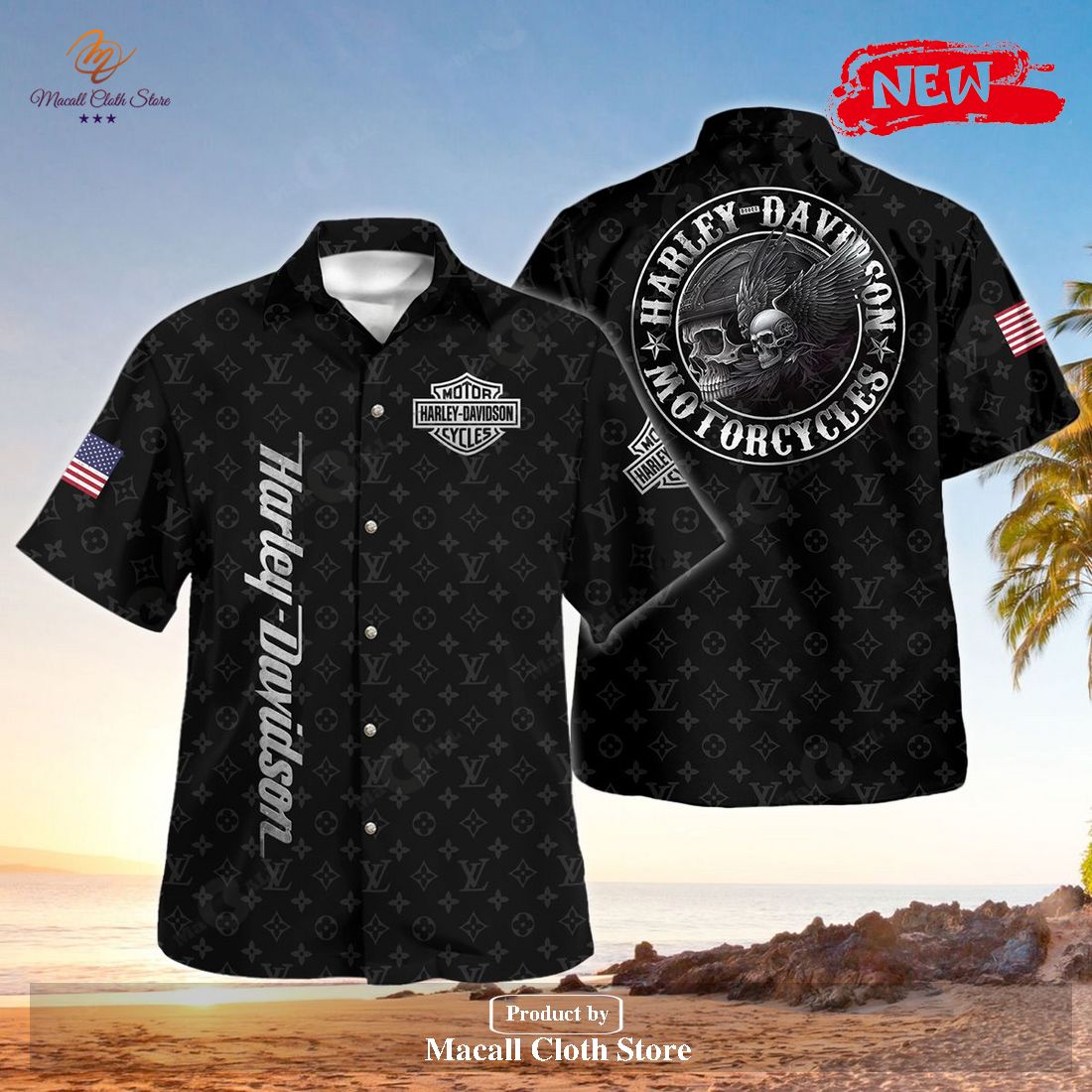 HDM LV Pattern For This Summer Hawaiian Shirt and Short