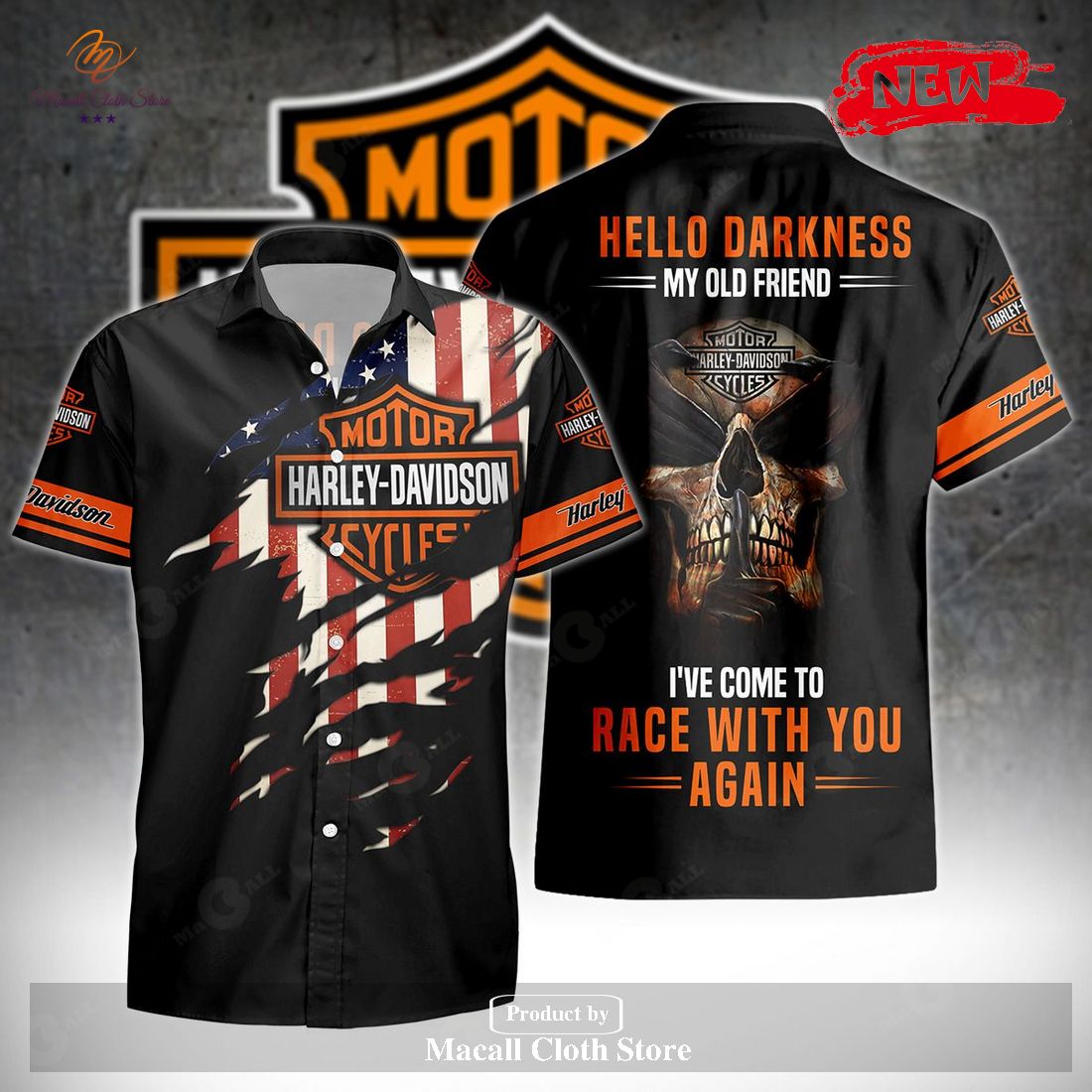Hello Darkness My Old Friend I've Come To Race With You Again HDM Hawaiian Shirt and Short Hello Darkness My Old Friend I've Come To Race With You Again HDM Hawaiian Shirt and Short