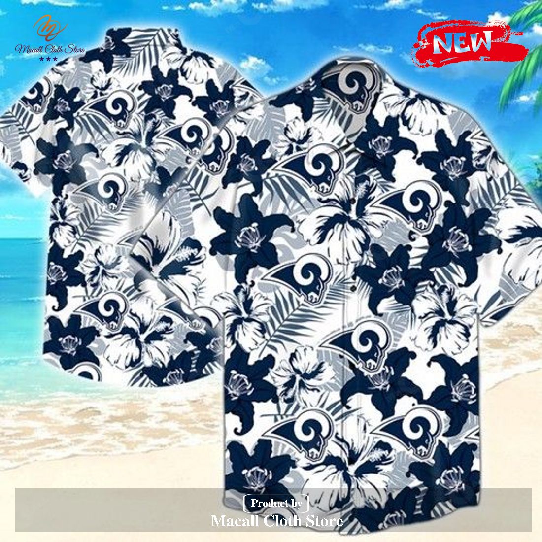 Los Angeles Rams Tropical Summer Hawaiian Shirt and Short