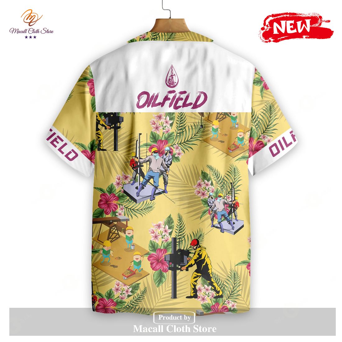 Oilfield Man Tropical Summer Hawaiian Shirt and Short