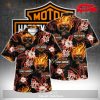 Skull On Dark Blue Fire HDM For Summer Hawaiian Shirt and Short