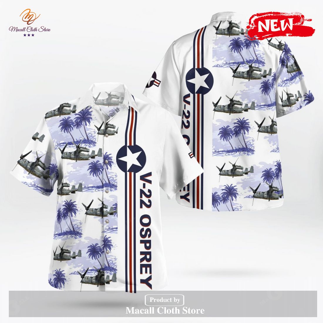 US Air Force Osprey Hawaiian Shirt and Short Gift For Husband and Dad Birthday