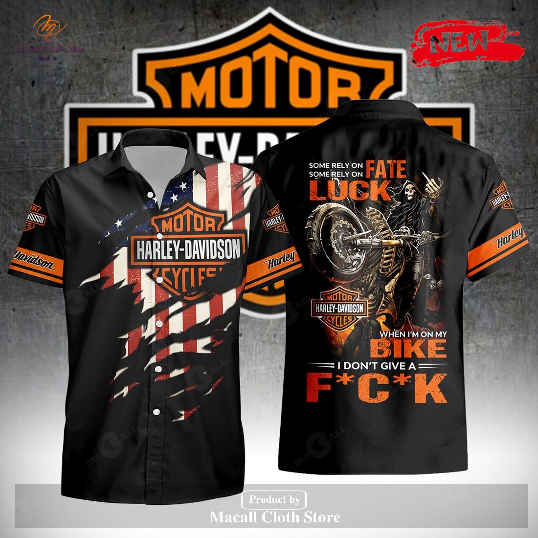 When I’m On My Bike I Don’t Give A F HDM Hawaiian Shirt and Short