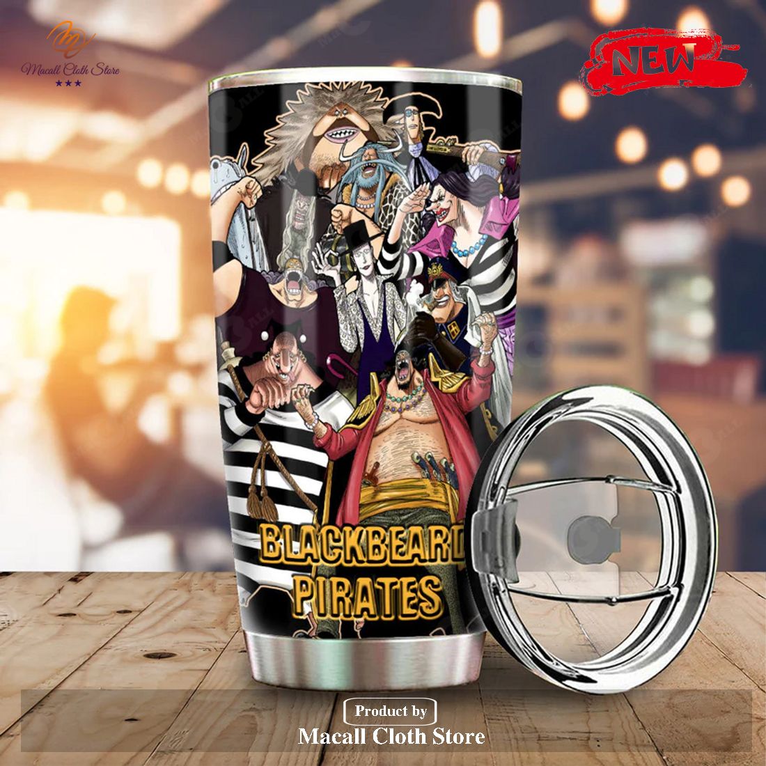 Blackbeard Pirates Tumbler Cup Custom One Piece Anime