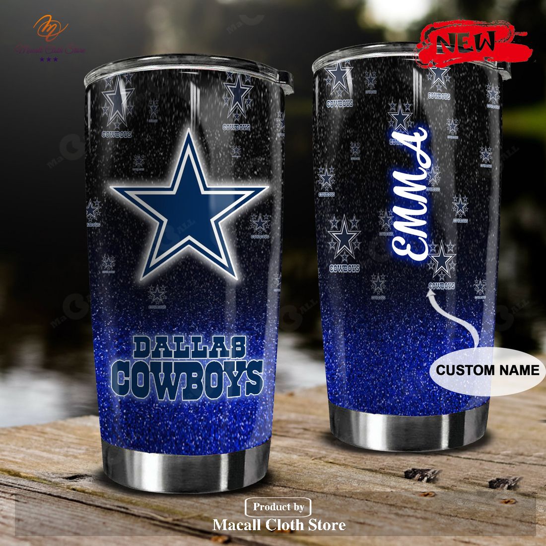 Dallas Cowboys Personalized Custom Name Tumbler – Dallas Cowboys Fan Gift