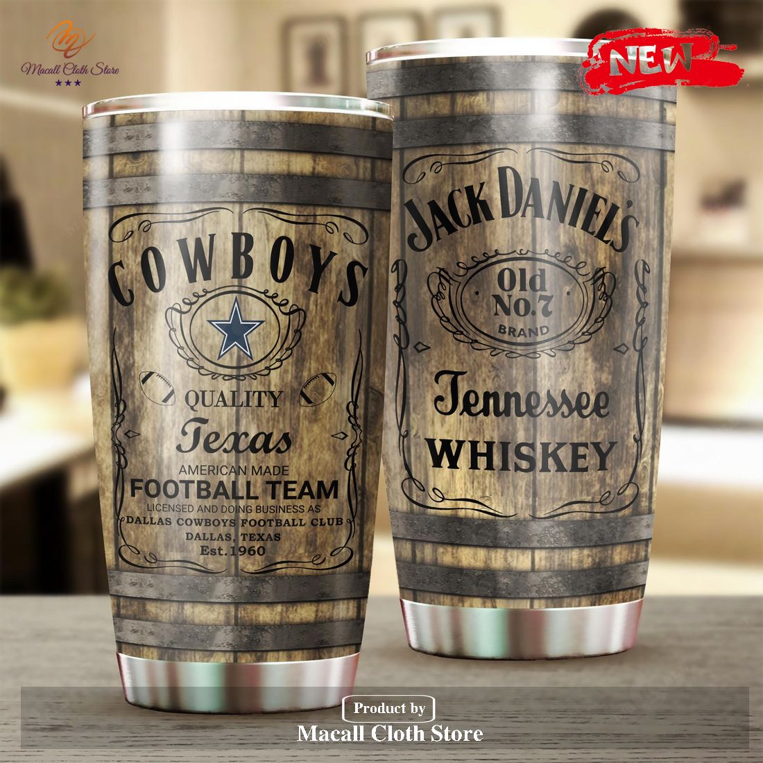 Jack Daniel's Dallas Cowboy Tumbler Cup - Macall Cloth Store ...