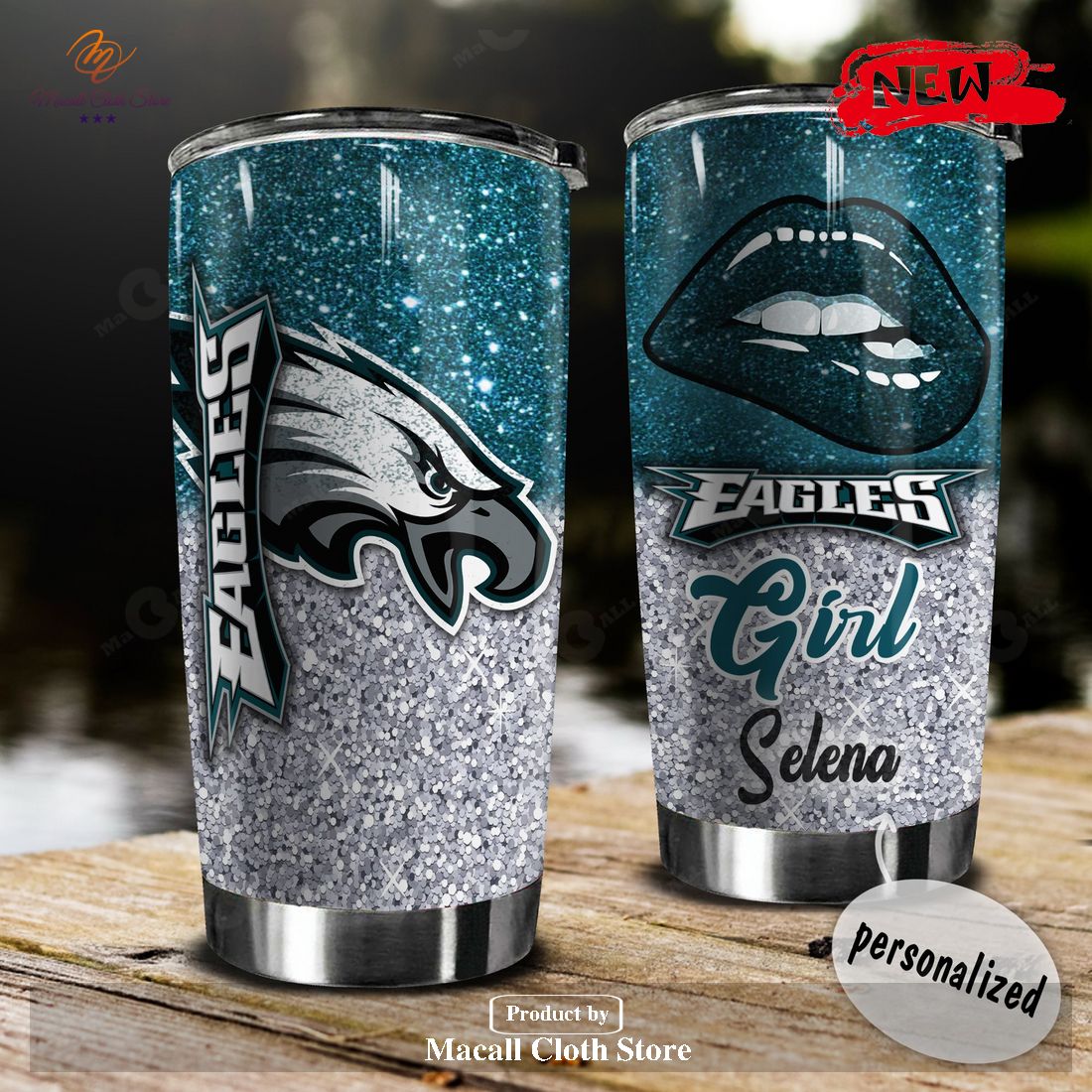 Personalized Custom Name Eagles Girl Tumbler Personalized Custom Name Eagles Girl Tumbler