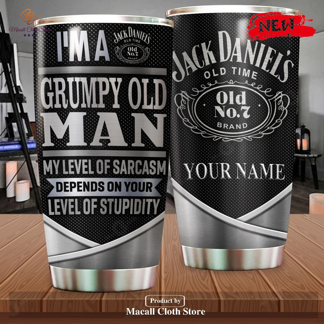 Personalized Jack Daniel'S I'M A Grumpy Old Man Custom Name Tumbler Personalized Jack Daniel'S I'M A Grumpy Old Man Custom Name Tumbler