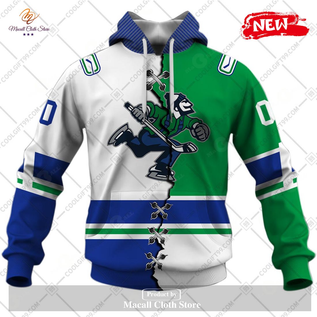 Personalized AHL Abbotsford Canucks Mix Jersey Design Hoodie Sweatshirt 3D