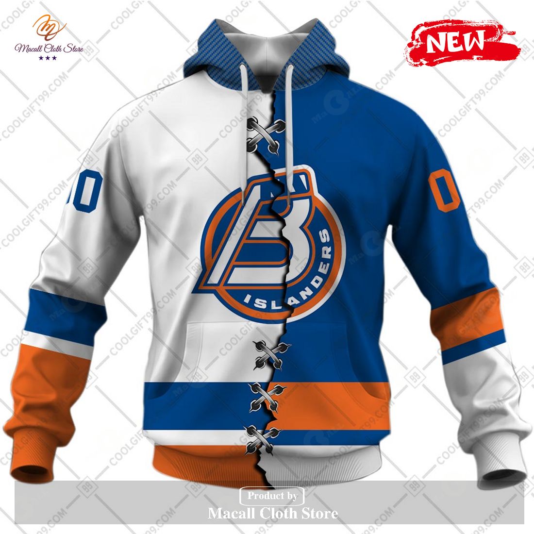 Personalized AHL Bridgeport Islanders Mix Jersey Design Hoodie Sweatshirt 3D