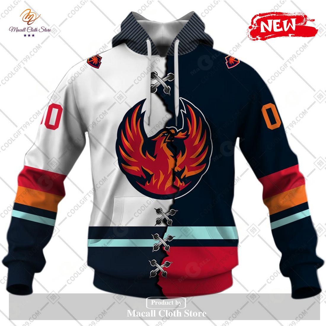 Personalized AHL Coachella Valley Firebirds Mix Jersey Design Hoodie ...