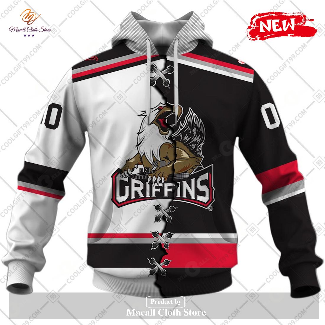 Personalized AHL Grand Rapids Griffins Mix Jersey Design Hoodie Sweatshirt 3D