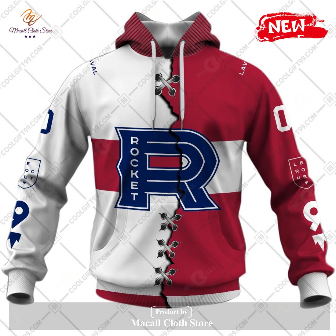Personalized AHL Laval Rocket Mix Jersey Design Hoodie Sweatshirt 3D